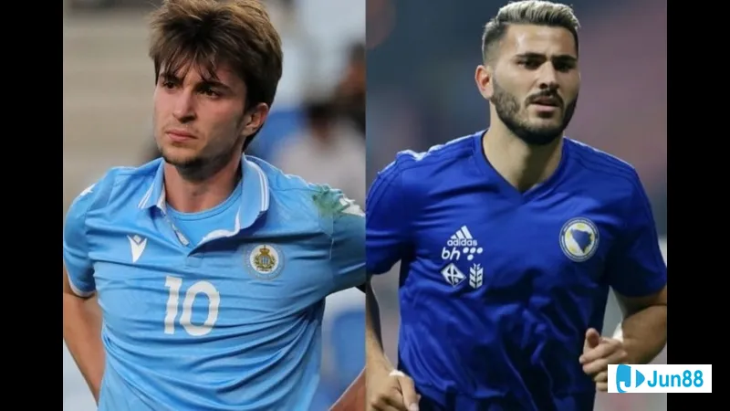 Cầu thủ Áo vượt qua cầu thủ San Marino trong trận đấu bóng đá Cầu thủ Áo vượt qua cầu thủ San Marino trong trận đấu bóng đá