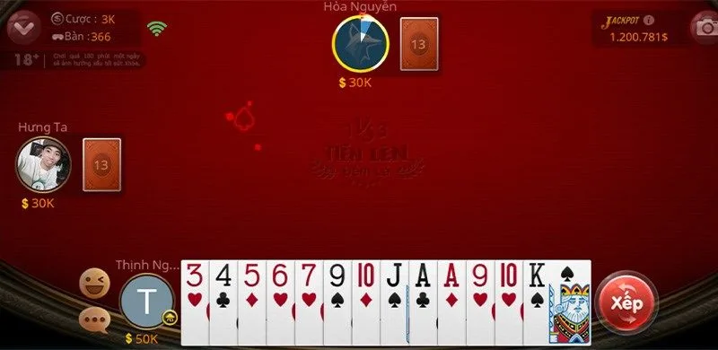 Cách xếp bài hợp lý để tối ưu chiến thuật khi đánh tiến lên