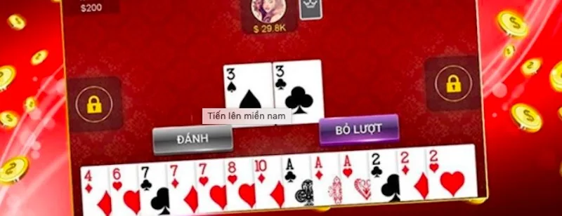 Giao diện Tiến lên miền Nam tại Jun88 với hiệu ứng rực rỡ